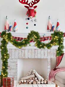 15 mètres Guirlande pour décorations de Noël - Décoration de fête verte douce non éclairée pour une utilisation intérieure ou extérieure - Verdure artificielle de haute qualité pour la maison et le jardin, ou décorations de mariage et de fête, décorations de Noël, décorations de sapin de Noël, décoration d'escalier, couronne, Noël, décoration de Noël pour la maison - Multicolore - Voir 10