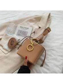 女士时尚背包 - 卡其色 - 查看 2