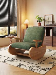 Ergonomic Recliner Rocker With Soft Cushion, Comfortable Backrest Armchair Suitable For Living Room And Bedroom