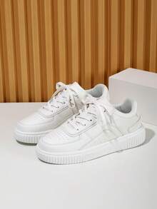 Stylish Color Block Casual Breathable Comfortable Lace-Up Sneakers, Low-Top Vulcanized Shoes, Unisex Student Sport Shoes