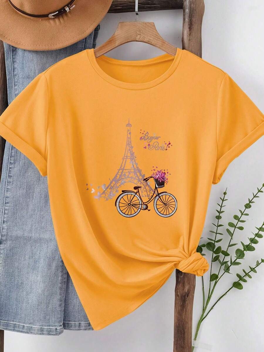 Women T-Shirts - Yellow - View 1