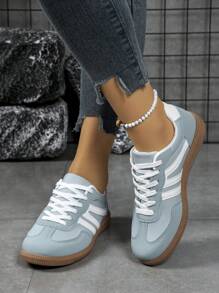 Zapatillas deportivas ligeras y casuales con diseño de bloques de color, transpirables y de fácil deslizamiento, para mujer, para usar al aire libre en primavera/verano