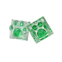 4pcs Cute Handcrafted, Translucent Pink Cat Paw Keycaps, Suitable For Custom Mechanical Keyboards - ABS Resin, Business Style, OEM Height