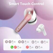 LIFEBEE 无线耳塞，无线 5.3 入耳式耳机，LED 电量显示运动耳机触控入耳式耳机 - 均碼 - 查看 5