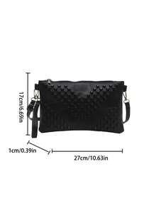 Túi xách đeo vai trang trí đinh tán thời trang mới, thích hợp cho tiệc tùng, đi chơi, ngày lễ, mua sắm và sử dụng hàng ngày, có thể đựng tiền xu, điện thoại, cũng có thể được sử dụng làm túi đi làm cho nhân viên văn phòng, sinh viên đại học và nhân viên văn phòng, túi xách thanh lịch cho phụ nữ - màu đen - Xem 7