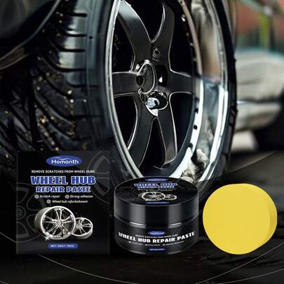 Automotive Wheel Rim Care Paste, Rust Removal Polishing Gloss-Enhancing Wheel Maintenance Paste
