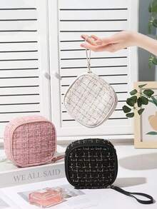 1pc Travel Sanitary Pad Storage Bag, Household Sanitary Pad Storage Bag, Back To School Student Sanitary Pad Storage Bag, Large Capacity Sanitary Pad Student Storage Pouch, Mini Sanitary Pad Storage Bag, Sanitary Pad Storage Box Organizer, Women's Menstrual Products, Sanitary Pad Storage Bag, Portable Sanitary Napkins And Cosmetics Lipstick Bag, School Supplies, Student Supplies, Office Supplies, Home Supplies, Travel Supplies, Travel Camping Outdoor Hiking Menstrual Products - Multicolor - View 5