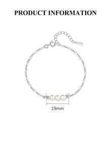 1PC 925 Sterling Silver Women's Chain Bracelet Freshwater Pearl Bracelet Jewelry Gift - Bracelet - View 8