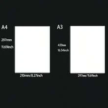Juego de 25 hojas de cartulina tamaño A4/A3 de 250 g/m² en kraft/negro/blanco - Adecuado para arte DIY, elaboración de tarjetas, pintura, garabatos, invitaciones e impresión de papelería - 1 Set - Ver 2