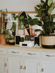 2/6 件装古董椭圆形橱柜把手，带背板，锌合金 1.4 英寸直径抽屉把手 - 銅色 - 查看 9