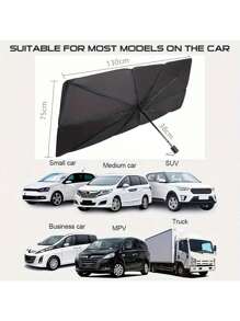 Parasol para coche, cortina de parasol tipo paraguas para coche, tablero protector de aislamiento térmico, tablero protector frontal para coche, tablero de estacionamiento para coche