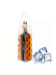 1PC Portable Wine Ice Wine Bag -Wine Chiller, Wine Cooler Refrigerator, Wine Fridge, Clear Ice Bucket, Great For Chilling Beer, Champagne And Red Wine | Durable Handle Design For Picnics And Outdoor Activities, Picnic Essentials | Fashionable Insulated Bag | Secure Closure, Wine Accessories,Wine Bottle Chiller Cooler For Red White Champagne Or Sparkling(BLUE,ROSE RED,GREE,ORANGE,TRANSPARENT)