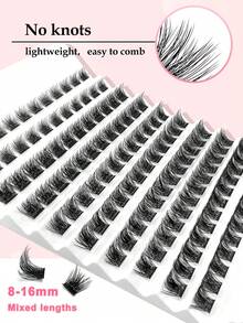 10 Rows 120 Clusters Eyelashes, Full Curled Eyelashes, Single Length DIY False Eyelashes Natural Appearance Lash Clusters, Eyelash Clusters, Individual Eyelashes, Lashes, Fake Lashes