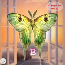 1pc Acrylic Moon Moth Window Hanging Decor, Boho Home Decor, Bedroom, Living Room, Garden Nature Inspired Art, Gift For Moth And Butterfly Enthusiasts (Please Remove Protective Film Before Use, Made Of Acrylic, Not Glass)
