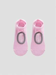 1/3/5/9双春夏女士薄款随机运动袜镂空瑜伽普拉提硅胶防滑适合室内健身有氧运动跑步拉伸运动带抓地袜 - 彩色 - 查看 14