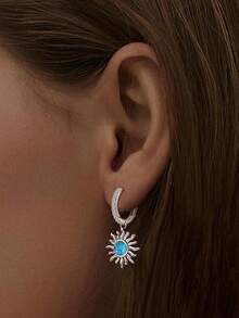 1 对青少年魅力方晶锆石耳坠，适合女孩礼物，适合日常装饰，适合派对珠宝生日礼物 - 1# - 查看 7