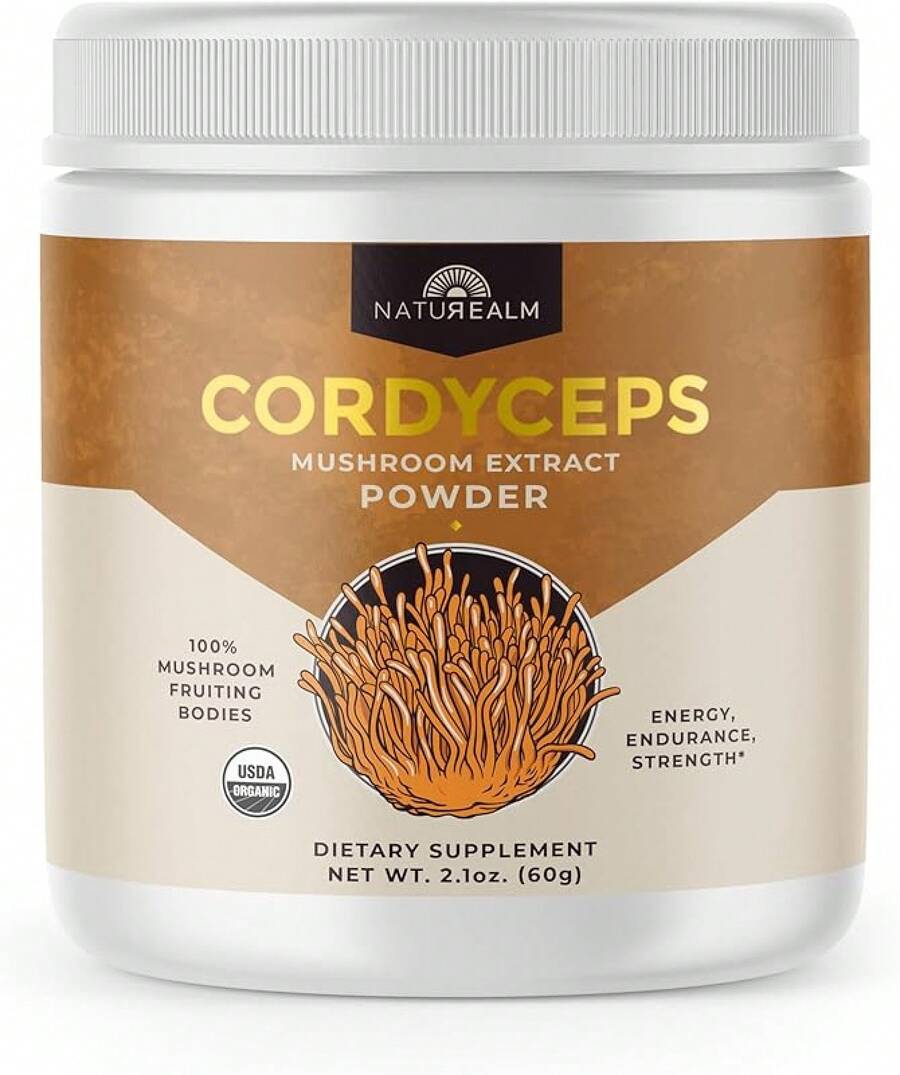 Sacred 7 Mushroom Coffee Booster | Organic Mushroom Supplement Powder – Lions Mane, Reishi, Chaga & More | Adaptogen + Nootropic | 100% Fruiting Bodies | Mix With Coffee,Tea, Smoothies - 60 Servings - 冬蟲夏草 - 查看 1