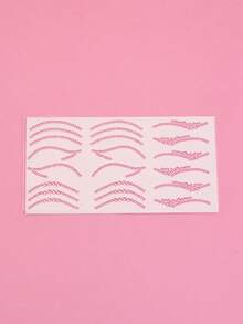 Miếng dán trang điểm kẻ mắt tự dính, Kim sa, Lễ hội, Trang điểm nghệ thuật theo phong cách cổ điển, Vẽ cơ thể bằng kim tuyến, Phụ kiện, Hình xăm tạm thời. Trang trí mặt cho Halloween, Trang trí khóe mắt - Hồng - Xem 2