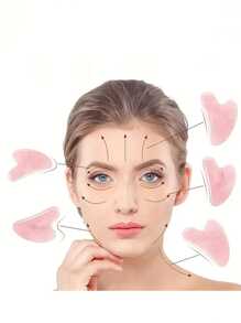 1pc Gua Sha Board, Acrylic Resin Body Massage Tool, Heart-Shaped Spa Wax Scraper Skin Care Tool, Anti-Wrinkle,Beauty,Skin Care Products,Spa,Self Care,Skin Care Tools,Face Care,Esthetician Supplies,Massage,Face Massage Tool,Face Roller