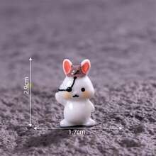 6 Stücke Halloween & Weihnachts Astronauten-Kaninchen Heim Tier Harz Kunsthandwerk Miniaturdekoration Landschaft Accessoires zum selbermachen