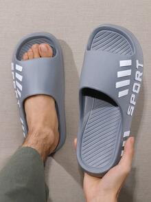 Ciabatte sportive da uomo per esterni di taglia 48-49, ciabatte estive da coppia antiscivolo e resistenti, sandali allargati da spiaggia, ciabatte per dormitorio universitario senza odore - Grigio - Visualizzare 3