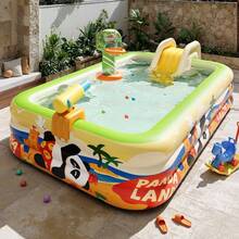 1 件套充气游泳池，超大可折叠便携式加厚 PVC 泳池，超大夏季泳池，适合炎热天气户外使用，沙滩必需品，沙滩配件，泳池浮板