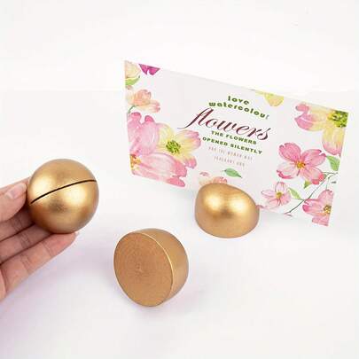 6/12个金色木质座位卡夹，优雅的圆形桌号夹，适用于婚礼、招待会、派对、周年纪念和生日活动，非常适合名片和座位安排，照片夹，卡片夹，适用于各种社交活动。金色木质半圆形设计，卡槽可容纳照片、便条、桌卡，适用于婚礼、宴会、商务会议和其他社交活动。兼具实用功能和装饰性。