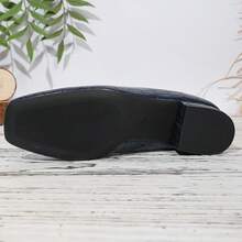 Shoes For Women Fall,Single Shoes Breathable Fashionable And Elegant Four Seasons Square Head Solid Color Large Size Breathable One-Step High Heels - Màu xanh lam - Xem 8