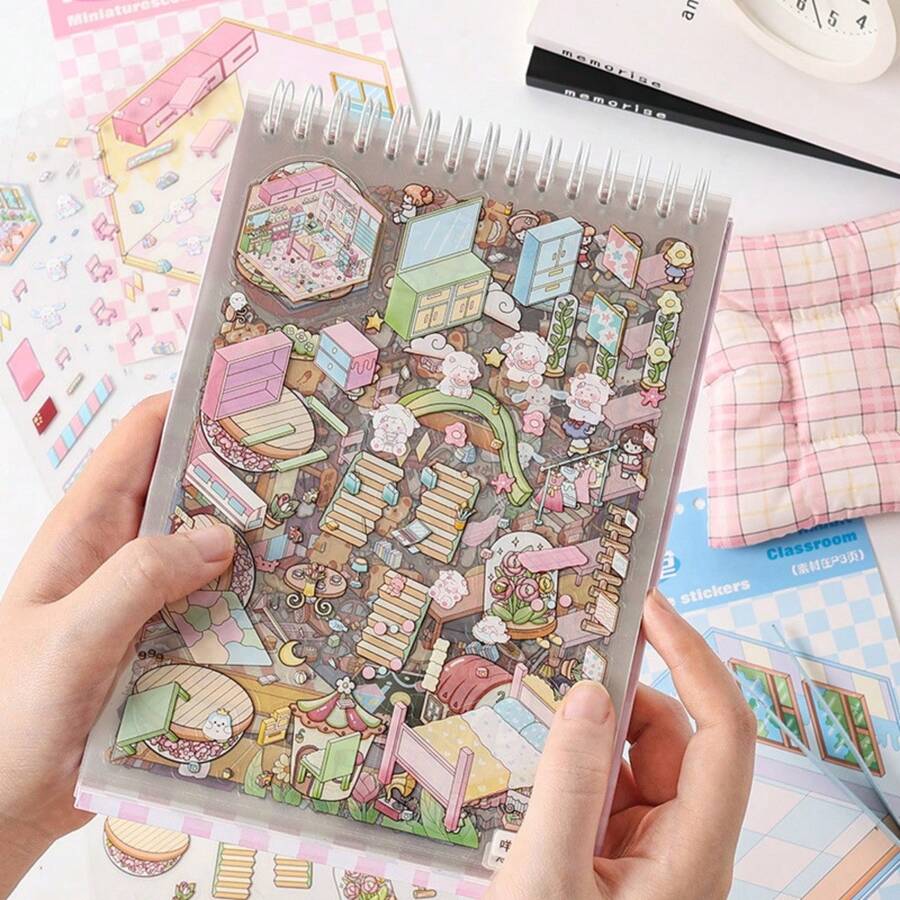 40pcs Stickers, The Sims Series, Exquisite DIY Landscape Fun Stickers, Scrapbook Supplies, Decorative Laptops, Phone Cases, Stationery Cases,School Supplies,Back To School - Multicolor - View 1