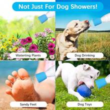 2pcs Portable Multifunctional Silicone Pet Shower Head, Universal Fit For Standard Plastic Bottles, Innovative Dog Wash Spray Nozzle For Camping, Hiking & Beach Trips, Pet Grooming & Cleaning Supplies