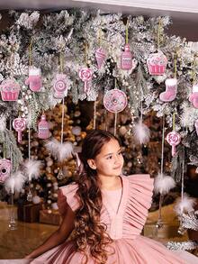 8pcs-Panelee Christmas Tree Decorations, Pink Christmas Decor,Christmas Candy Lollipop Decorations, Christmas Decorations, Birthday Party Decorations, Festive Christmas Tree Party Crafts, Hanging Lollipop Pattern Decorations With Strings, Party Decorations, Christmas Tree Decor Party Supplies,Holiday Decorations,Christmas Tree Decorations,Christmas Decorations,Christmas Gifts(Pink)