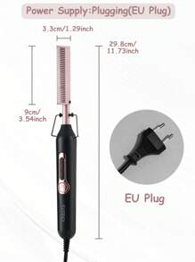 CRASTS CRASTS Electric Hair Straightener Brush, Copper Ionic Hair Comb, Dry & Wet Use, Household Hair Styling Tool
