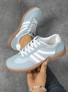 Zapatillas deportivas ligeras y casuales con diseño de bloques de color, transpirables y de fácil deslizamiento, para mujer, para usar al aire libre en primavera/verano