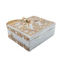 Formal Evening Clutch Acrylic Square Box Bag With Rhinestones Shoulder Bag Crossbody Bag Purse - 白色 - 查看 5