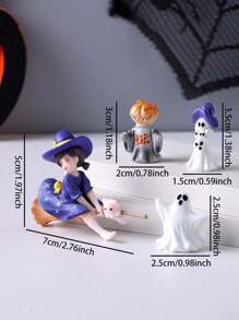 Joivida 1 Set Halloween Creative Ghost, Demon, Pumpkin, Witch Miniature Decorations, DIY Home Center Decor, Bedroom Cabinet Decor, Halloween Party Decoration, Halloween Holiday Gift Home Decor Halloween Decor Fall Decor Room Decor Autumn Decor