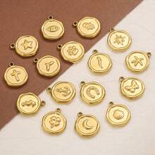 5 Stücke Edelstahl Mode einfache Stern Mond Herz geformter Bienen Anhänger DIY Halskette Armband Schmuckherstellung Zubehör