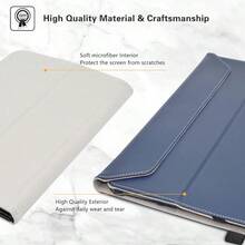 LZCompatible With Surface Pro 9 CaseSurface Pro 8 Case PU Leather Slim Folding Stand Cover For 13 Microsoft Surface Pro 9 2022 Surface Pro 2in1 8 Tablet Not Fit Other Tablet Blue1510 - Màu xanh lam - Xem 5