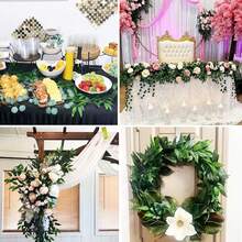 1/3 件人造藤蔓花环仿藤绿叶花环装饰假植物绿植适用于餐桌中心装饰家居房间墙壁婚礼拱门装饰 - 綠色 - 查看 6