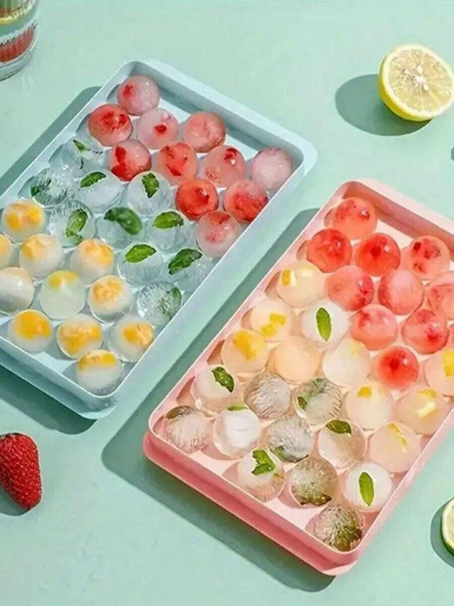 2pcs Ice Ball Maker Mold, Random Color Ice Cube Tray Mold For Home Use