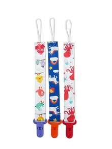 Kit 3 Universal Pacifier Clips For Babies - Unisex Clip - Burung + Unicorn + Gurita - View 2