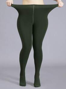 Women's Thermal Lined Tights, Thick & Warm, Slim Fit, Suitable For (-5°C~10°C) Light Warmth, Fashionable & Minimalist, Autumn/Winter, Cozy - Multicolor - View 4