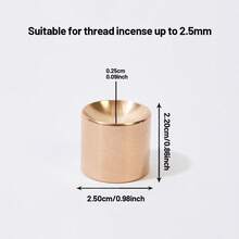 1 pièce Support à encens en laiton massif doré en forme de goutte d'eau grande/moyenne, vase à fleurs en cuivre pur de petite taille, brûle-encens rond perforé en forme de gourde, accessoires - Doré - Voir 20