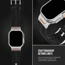 Bands Compatible With Apple Watch Band 49mm 46mm 45mm 44mm Wristband, Rugged Men Sport Silicone Strap Compatible With Apple Watch Ultra 2/1 Series 10 9 8 7 6/SE 5 4 3 2 1