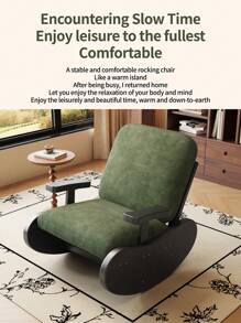 Ergonomic Recliner Rocker With Soft Cushion, Comfortable Backrest Armchair Suitable For Living Room And Bedroom
