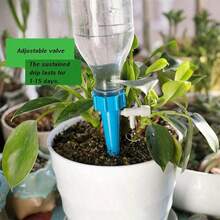 SHElN 12pcs Self Watering Spikes: Otomatiskan Penyiraman Tanaman Anda dengan Katup Kontrol Pelepasan Lambat yang Dapat Diatur! Tetesan Otomatis untuk Liburan - Katup Kontrol yang Dapat Diatur - Ideal untuk Tanaman di Rumah, Taman, dan Kantor - MultiWarna - View 3