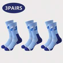 1/3/6 pares de calcetines de baloncesto con bloqueo de color