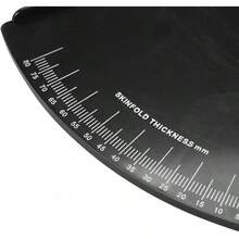 Calibrador de Grasa Corporal Calibradores de Pliegues Cutáneos Personales Herramienta de Medición para Medir con Precisión el IMC Pliegues en la Piel Probador de Medición de Pérdida de(blanco) - Negro - Ver 10