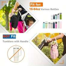 1 件铝箔隔热杯套、斜条纹水瓶手提包