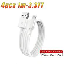 IPhone Charger Cable, Apple Lightning To USB Cable Cord, 2.4A Fast Charging Apple Phone Long Chargers Compatible With Iphone 14/13/12/11/11Pro/11Max/ X/XS/XR/XS Max/8/7/6/5S/SE (3.3ft,6.6ft)