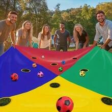 Juego de 4 colores Cornhole con set de lanzamiento - 78"X57" Juego de fiesta para exteriores/interiores con 6 pelotas aleatorias, adecuado para trabajo, ocio y fiesta (amarillo/rojo/azul/verde), diversión para fiestas en la playa, apto para actividades grupales